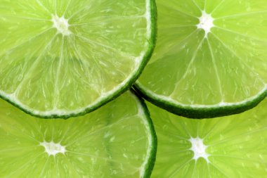 Isolated Lime Slices clipart