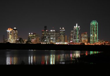 Downtown Dallas, Texas at Night clipart