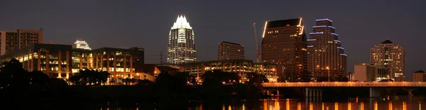 Downtown austin, texas in nacht — Stockfoto