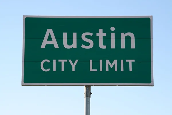 Sinal de limite de cidade de Austin — Fotografia de Stock