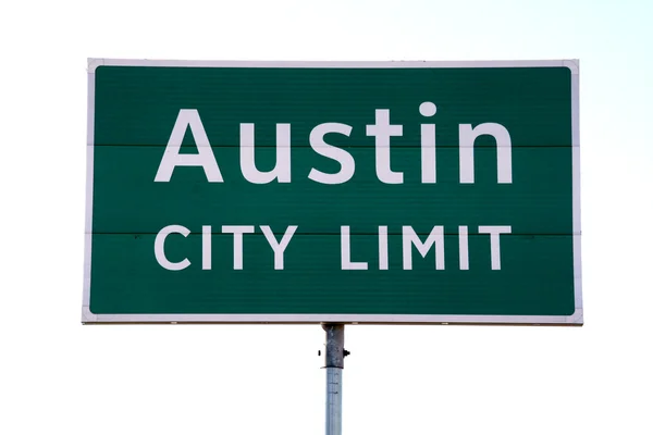 Sinal de limite de cidade de Austin — Fotografia de Stock