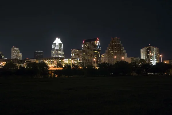 Downtown austin, texas, éjjel — Stock Fotó