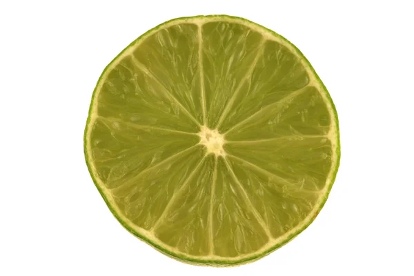 Isolated Lime Slices — Stock Photo, Image