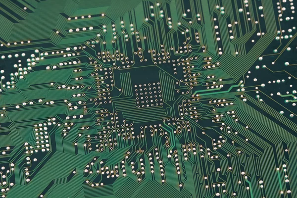 Grünes Computermotherboard — Stockfoto
