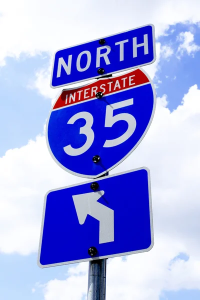 高速道路 35 道路標識 — ストック写真