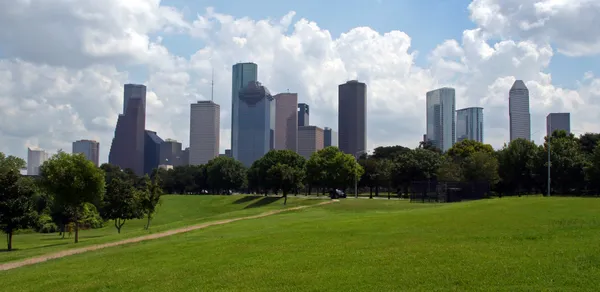 Skyline de Houston au texas Photos De Stock Libres De Droits