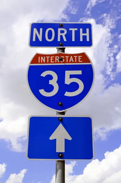 Znak drogowy autostrady 35 Obraz Stockowy