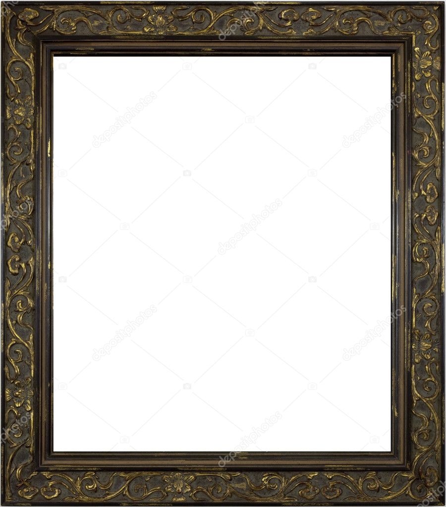 Wooden Picture Frame on White