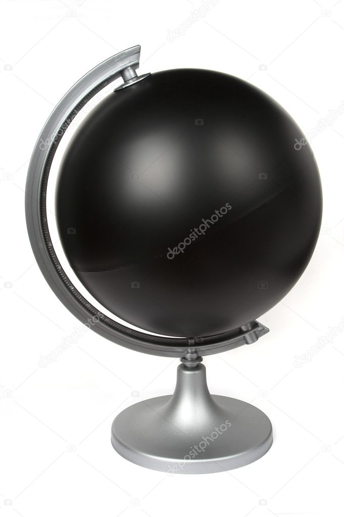 Black blank globe