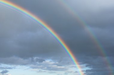Double rainbow clipart