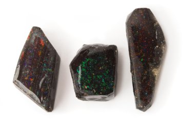 Three rough matrix opals clipart