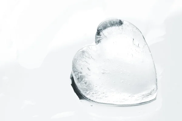 Corazón de hielo de cerca — Foto de Stock
