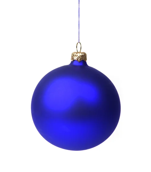 Blauwe Kerstbal — Stockfoto