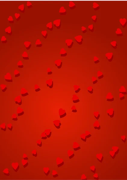 Rote Herzen Hintergrund — Stockvektor