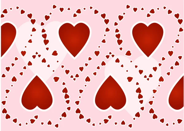 Red hearts — Stock Vector