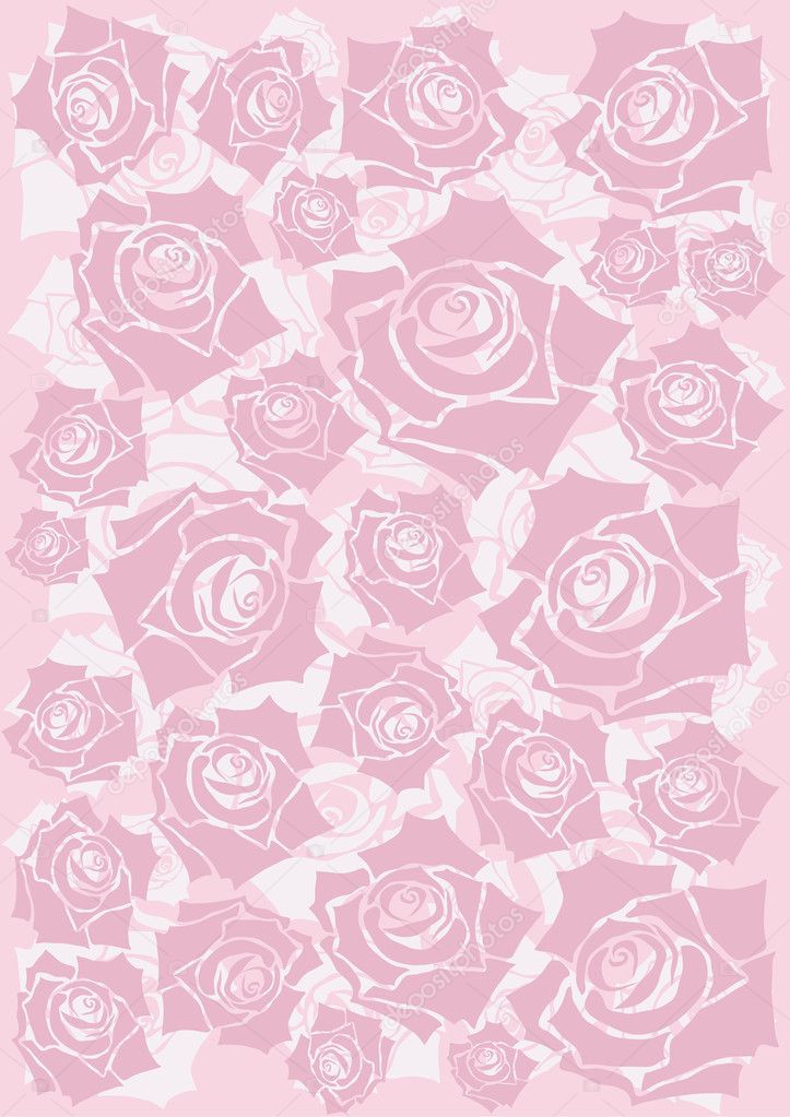 Pink roses background — Stock Vector © dekay 1696575