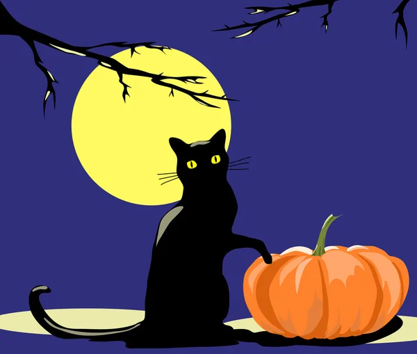 Halloween katt — Stock vektor