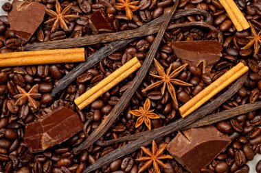 Coffee, chocolate and sweet spices clipart