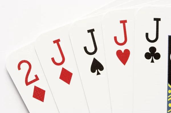Poker - four of a kind — Stock Photo, Image