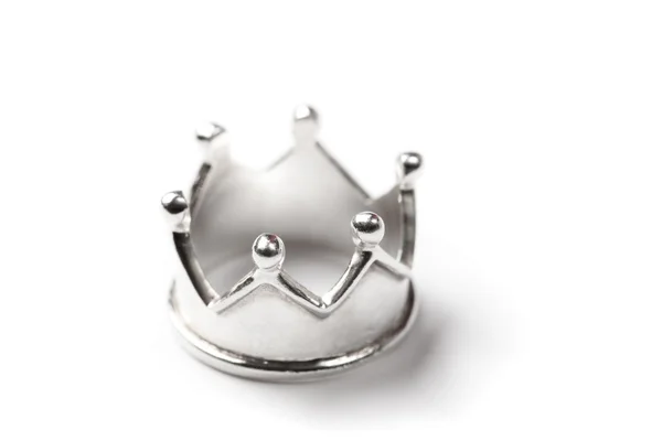 Tiny silver crown — Stock Photo, Image