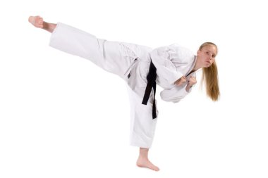 Female Third Degree Black Belt throwing clipart