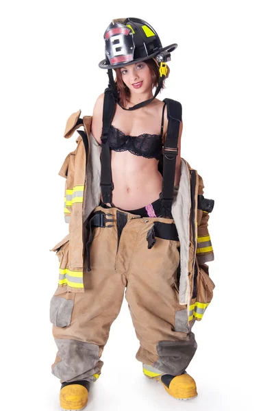 Sexy Feuerwehrfrau — Stockfoto