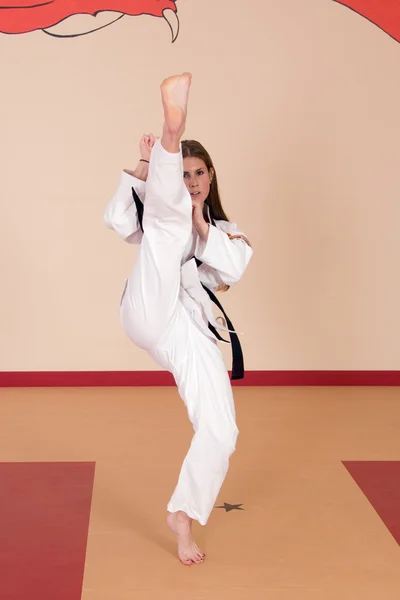 Mulher das artes marciais — Fotografia de Stock