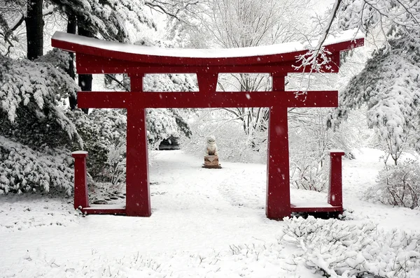 Inverno jardim chinês — Fotografia de Stock