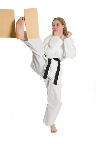 Martial Arts Woman Stockbild