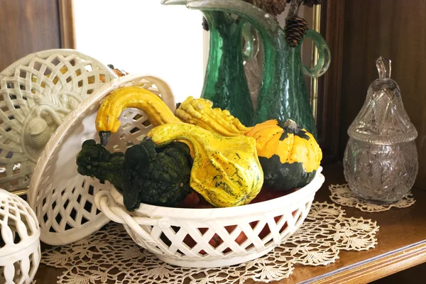Composizione autunno zucca — Foto Stock