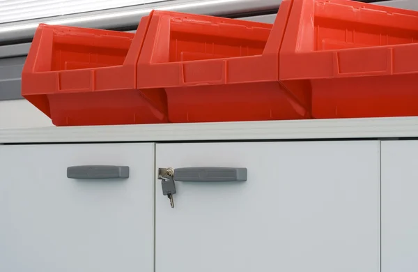 Red drawers — Stock Photo, Image