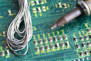Maintenance of electronic circuit clipart