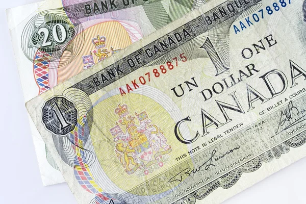 Канадські долари — стокове фото