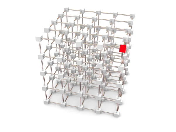 Imagem gráfica tridimensional. Labirina — Fotografia de Stock