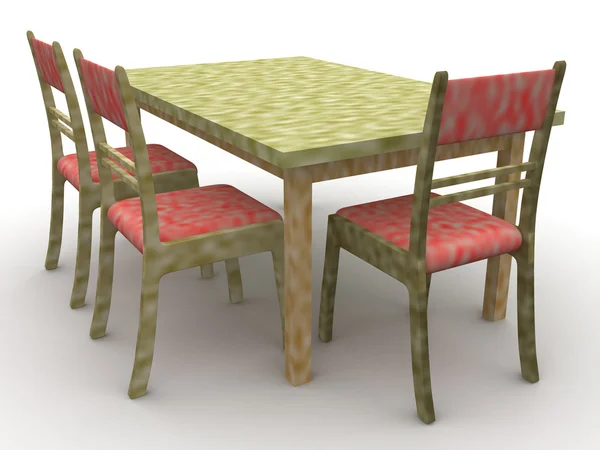 Bir masa ve sandalyeler — Stok fotoğraf