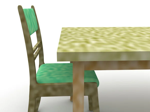 Stolar och ett bord — Stockfoto