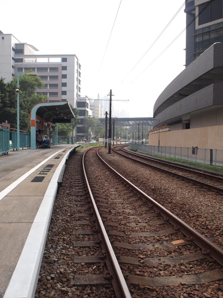 Spoor en station — Stockfoto