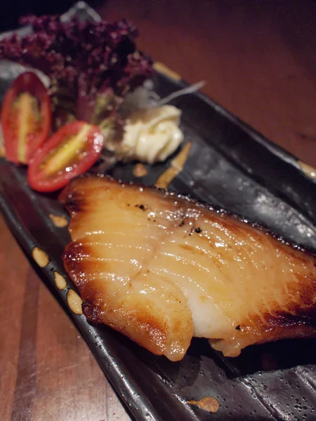 Japanese style grilled black cod — Stock Photo, Image