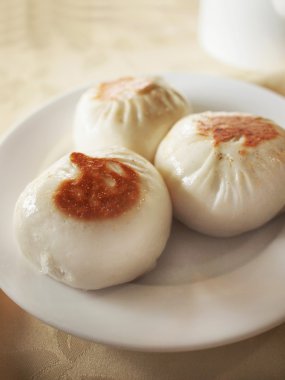 Chinese style fried buns clipart