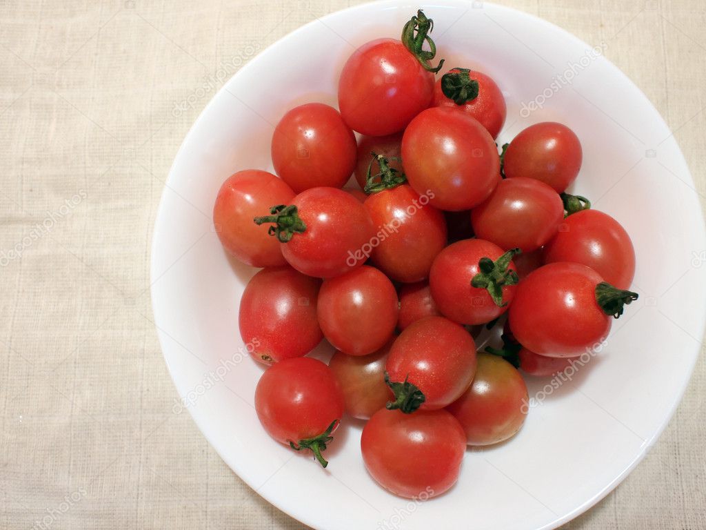 Cherry tomatoes in a plate