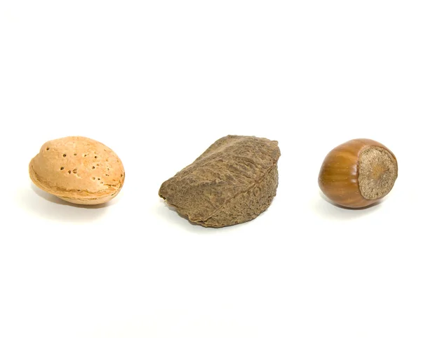Tre nötter — Stockfoto