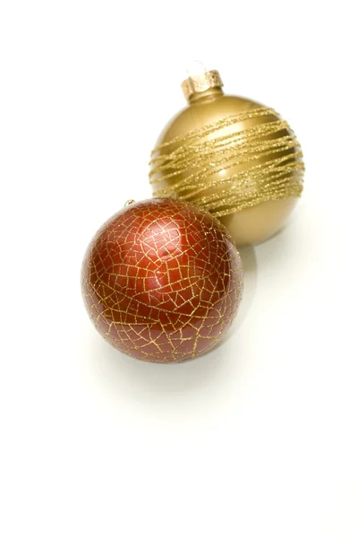 2 つのクリスマス ボール — ストック写真