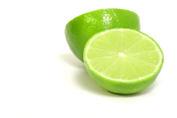 Green Limes on White — Stock Photo, Image