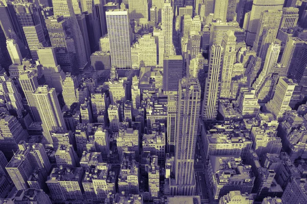 Manhattan skyline i tvåfärgat — Stockfoto
