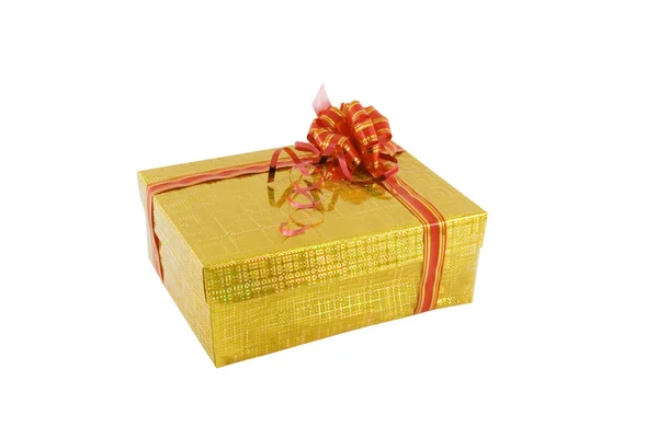 Yellow gift box — Stock Photo, Image