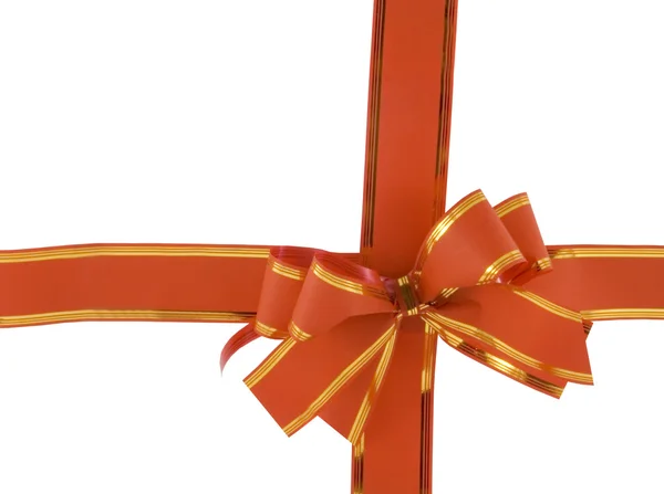 Red holiday bow — Stock Photo, Image