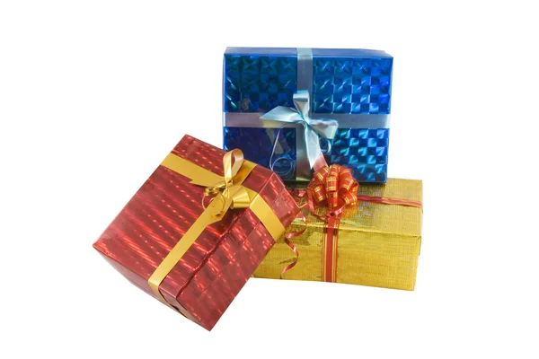 Renk hediye kutuları — Stok fotoğraf