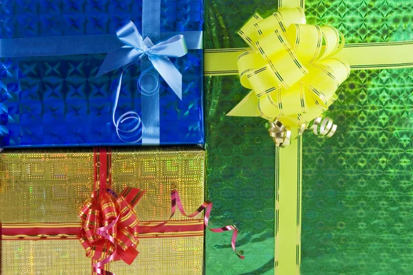 Renk hediye kutuları — Stok fotoğraf
