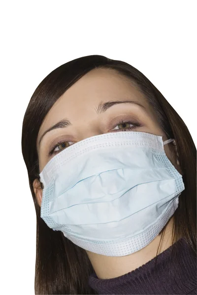 Young woman wearing protective mask — Stock Photo, Image