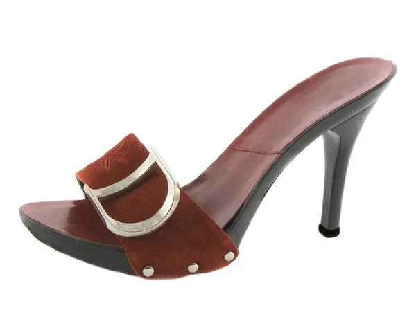섹시 한 빨간 여성 높은 뒤꿈치 신발 — 스톡 사진